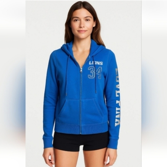 PINK Victoria's Secret Tops - Victoria's Secret PINK Detroit Lions Football Hoodie